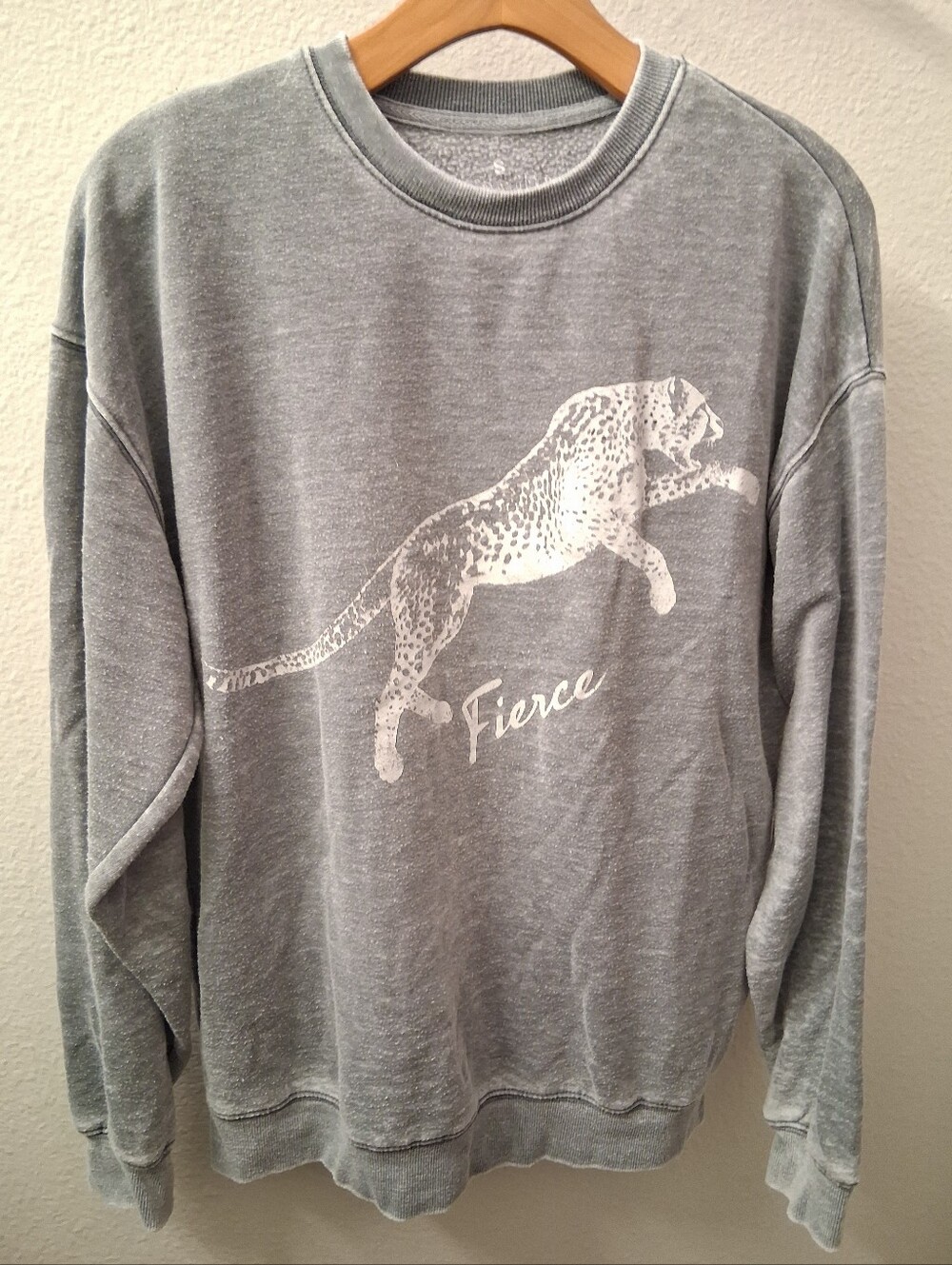 Cheetah Boyfriend Fit Sweatshirt Small